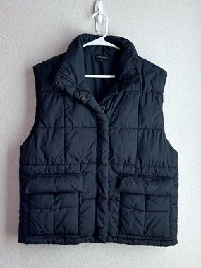 Beyond Yoga Puffer Vest Black Oversized Small
